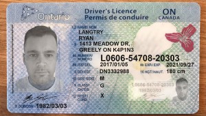 ONTARIO FAKE DRIVER’S LICENCE